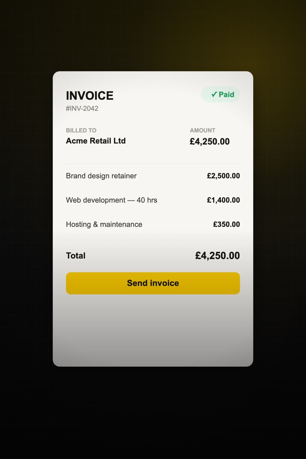 Invoice and get paid faster.